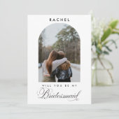 Will you be my Bridesmaid Minimalist Photo Script (Stehend Vorderseite)