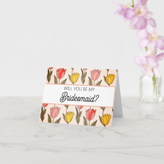 Will you be my Bridesmaid proposal card Karte (Orchidee)