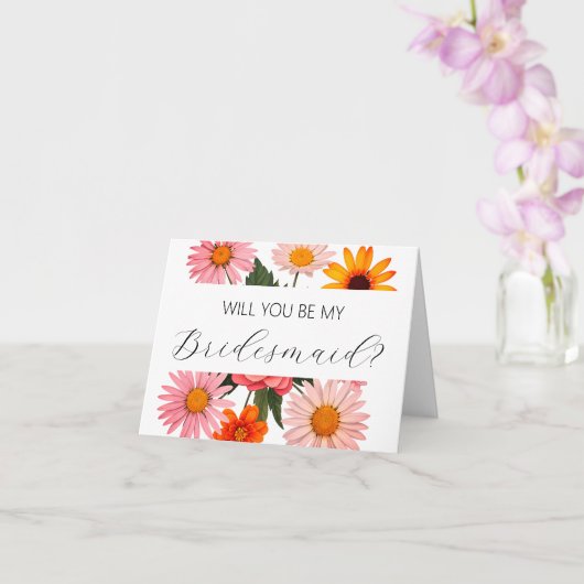 Will you be my Bridesmaid proposal card Karte (Orchidee)