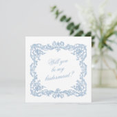 Will You Be My Bridesmaid Proposal Invitation Card (Stehend Vorderseite)