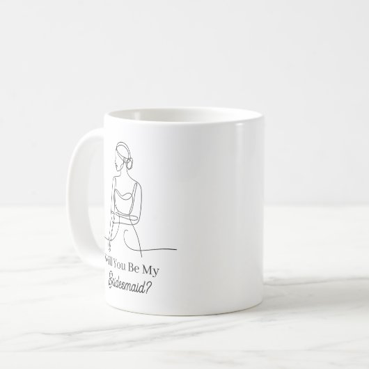 Will You Be My Bridesmaid Proposal Kaffeetasse (Vorderseite Links)