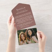 Will You Be My Bridesmaid Proposal Letter Photo All In One Einladung (Abreißtisch)