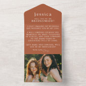 Will You Be My Bridesmaid Proposal Letter Photo All In One Einladung (Innen)