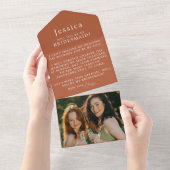 Will You Be My Bridesmaid Proposal Letter Photo All In One Einladung (Abreißtisch)