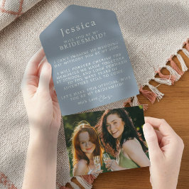 Will You Be My Bridesmaid Proposal Letter Photo All In One Einladung
