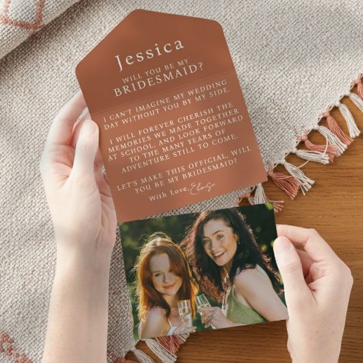 Will You Be My Bridesmaid Proposal Letter Photo All In One Einladung