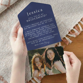 Will You Be My Bridesmaid Proposal Letter Photo All In One Einladung