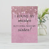 Will you be my bridesmaid? Rose Gold Dripping Invi Einladung (Stehend Vorderseite)