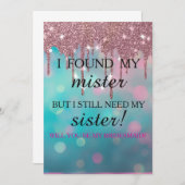 Will you be my bridesmaid? Rose Gold Dripping Invi Einladung (Vorne/Hinten)