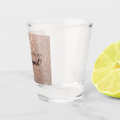 WIll You Be My Bridesmaid - Rose Gold Glitter Schnapsglas (Rechts)