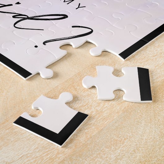 Will You Be My Bridesmaid? Trendy Script Foto Puzzle (Seite)