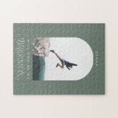 Will you be my Bridesman Minimal Photo Sage Green Puzzle (Horizontal)