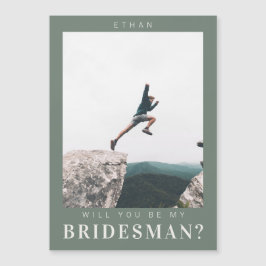 Will you be my Bridesman Minimalist Photo Modern Magnetkarte