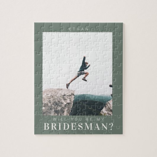 Will you be my Bridesman Minimalist Photo Modern Puzzle (Vertikal)
