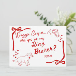 Will you be my Doggie Ring Bearer Card Invitation Einladung