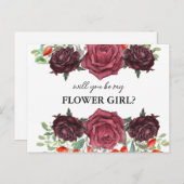 will you be my flower girl card einladungspostkarte (Vorne/Hinten)