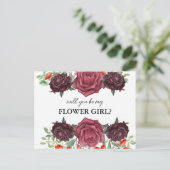 will you be my flower girl card einladungspostkarte (Stehend Vorderseite)