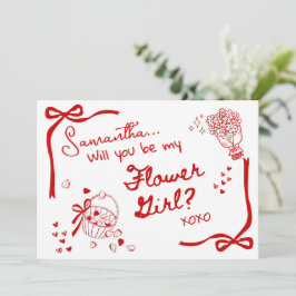 Will you be my Flower Girl Card Invitation Einladung