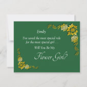 Will You Be My Flower Girl? Emerald Green & Gold (Vorderseite)
