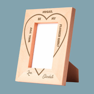 Will You Be My Flower Girl Frame Geätzte Rahmen