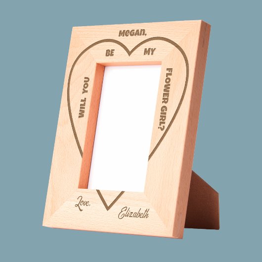 Will You Be My Flower Girl Frame Geätzte Rahmen