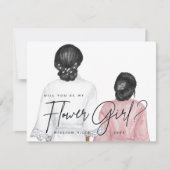 Will you be my Flower Girl? Girls in Robes Invitat Einladung (Vorderseite)