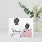 Will you be my Flower Girl? Girls in Robes Invitat Einladung (Stehend Vorderseite)