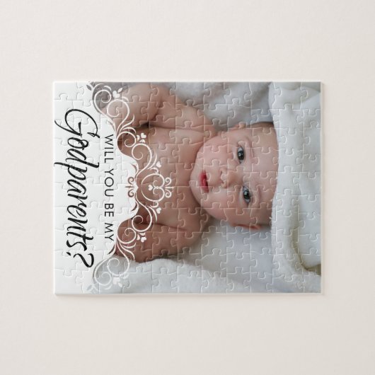 Will You Be My Godeltern Foto Puzzle (Horizontal)