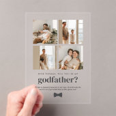 Will You Be My Godfather 4 Photo Proposal Card Acryleinladungen (Insitu (Handheld))