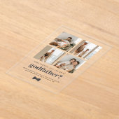 Will You Be My Godfather 4 Photo Proposal Card Acryleinladungen (Ablage )