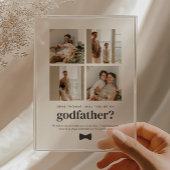 Will You Be My Godfather 4 Photo Proposal Card Acryleinladungen