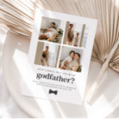 Will You Be My Godfather 4 Photo Proposal Card Einladung