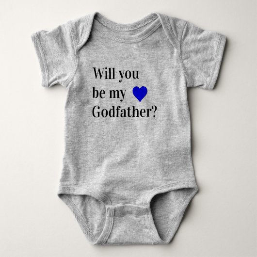 will you be my godfather baby bodysuit baby strampler (Vorderseite)