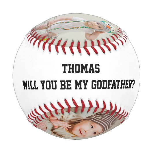 Will You Be My Godfather Godparent Proposal Sports Baseball (Rückseite)