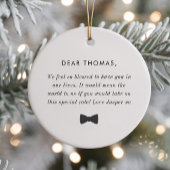 Will You Be My Godfather Photo Proposal Keramik Ornament