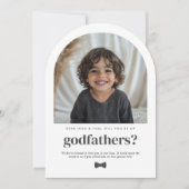 Will You Be My Godfathers Arch Photo Proposal Einladung (Vorderseite)