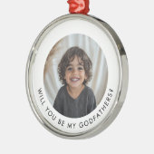 Will You Be My Godfathers Photo Proposal Ornament Aus Metall (Links)
