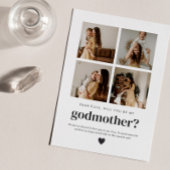 Will You Be My Godmother 4 Photo Proposal Card Einladung