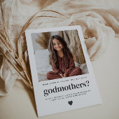 Will You Be My Godmothers Photo Proposal Einladung