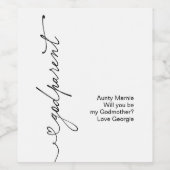 Will You Be My Godparent Godparent Proposal Weinetikett (Einzelnes Label)