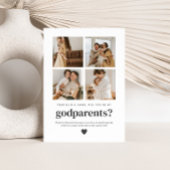Will You Be My Godparents 4 Photo Proposal Card Einladung