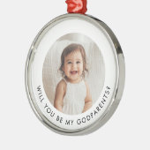 Will You Be My Godparents Photo Proposal Ornament Aus Metall (Links)