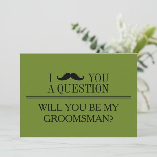 Will you be my Groomsman? Einladung (Stehend Vorderseite)