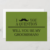 Will you be my Groomsman? Einladung (Vorne/Hinten)