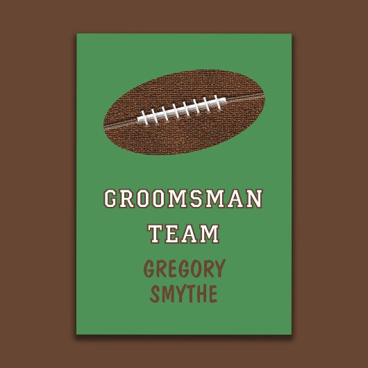 Will You Be My Groomsman Football Theme Card Einladung