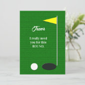 Will You Be My Groomsman Golf Proposal Cards Einladung (Stehend Vorderseite)