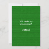 Will You Be My Groomsman Golf Proposal Cards Einladung (Rückseite)