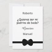 Will You Be My Groomsman in Spanish Language Einladung (Vorderseite)