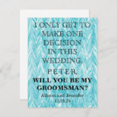 Will you be my Groomsman? Personalized Einladung (Vorne/Hinten)