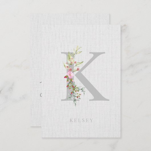 Will You Be My Junior Bridesmaid Delicate Initial (Vorne/Hinten)